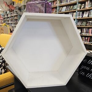 Hobby Lobby White Hexagonal Wall Shelf